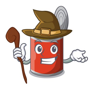 Konserve tablo karikatür cadı