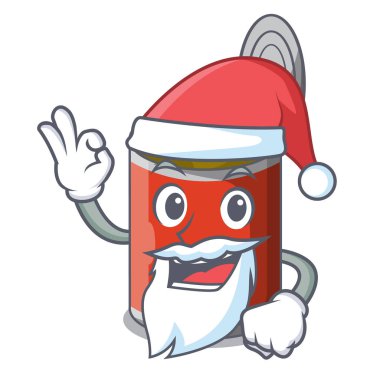 Santa konserve gıda masa örtüsü karikatür