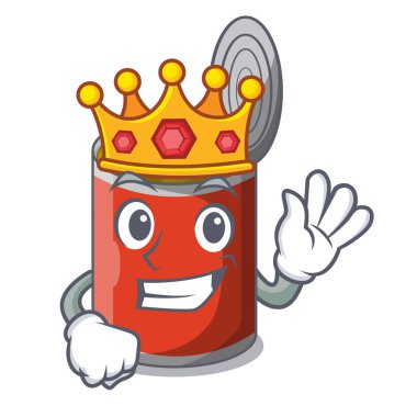 Kral konserve gıda masa örtüsü karikatür