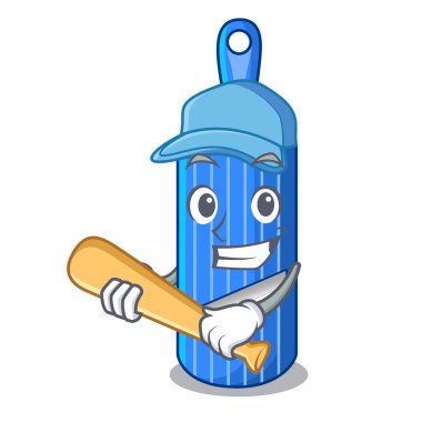 Beyzbol oynayan gıda mandolin dilimleyici karikatür kesmek