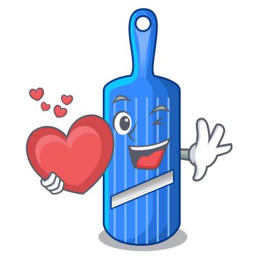 Kalp karikatür mandoline dilimleyici ile kesme sebze