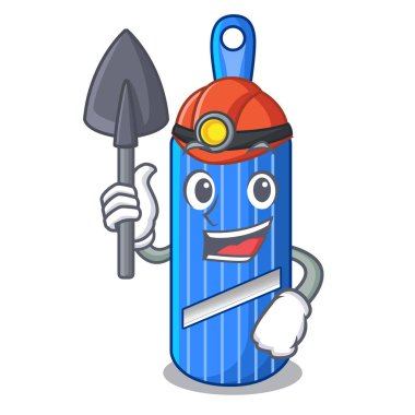 Madenci karikatür mandoline Dilimleme Kesim Sebze