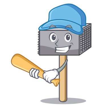 Metalik et sirke çekiç karakterinin beyzbol oynarken