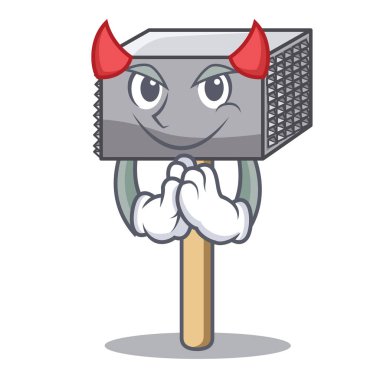 Şeytan ahşap et çekiç karikatür mutfak malzemesi için