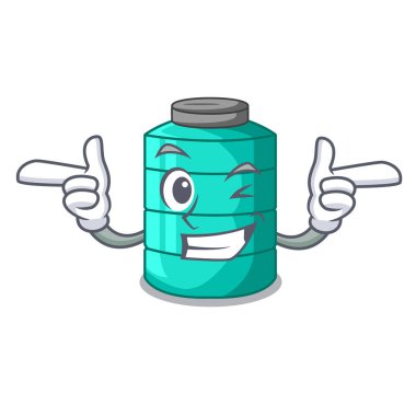 Wink plastik çizgi film su tankının içinde belgili tanımlık açık havada