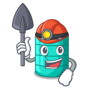 Madenci çizgi film su deposu kule üzerinde