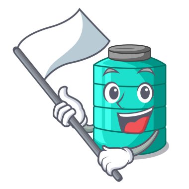 Bayrak çizgi film su haznesi için tarım