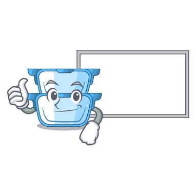 Başparmak yukarıya ile Yönetim Kurulu çift kazan gaz Ocak çizgi film için