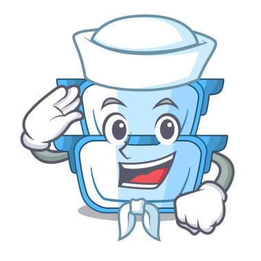 Denizci çift kazan gaz Ocak çizgi film için