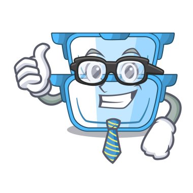 İşadamı çift kazan karakter dumanı tüten yemek için