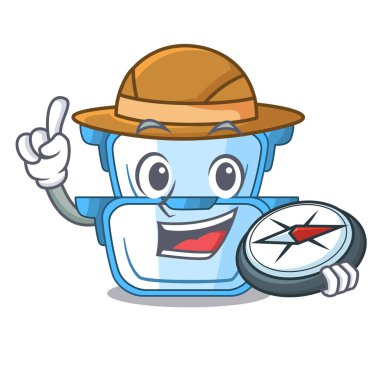 Yemek pişirmek için Explorer çizgi film çift kazan