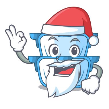 Pasta buharlama için Noel Baba çizgi film çift kazan