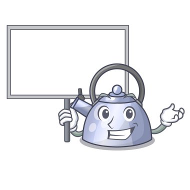 Ocak için Kettle ıslık kurulu karikatür getirmek