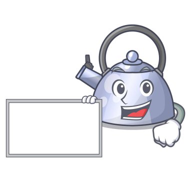 Ocak için Kettle ıslık kurulu karikatür ile