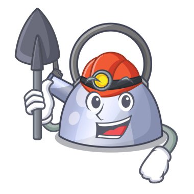 Su ısıtıcısı karikatür soba üst ıslık madenci