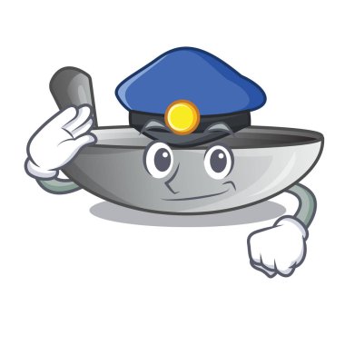 Polis mutfak eşyaları wok yemek yemek için karakter