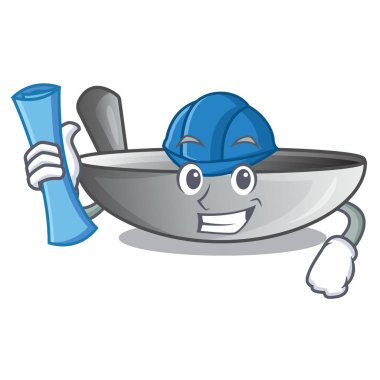 Mimar wok tava kap mutfak eşyaları çizgi film