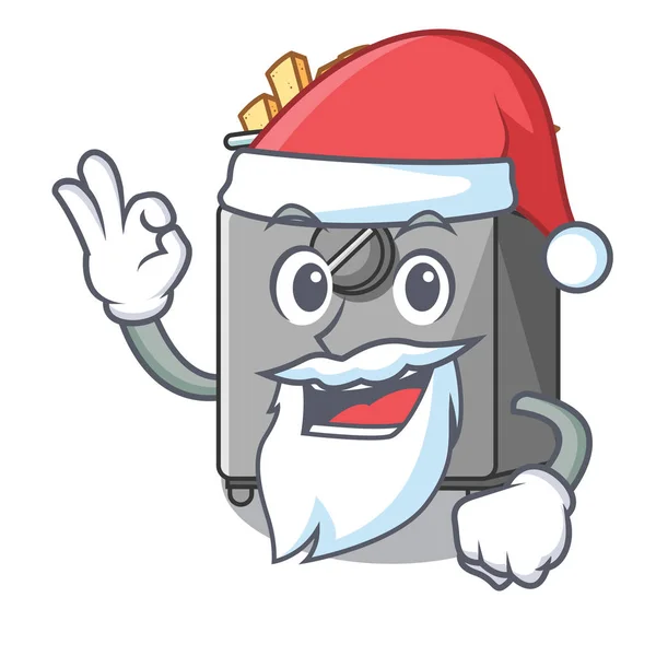 Freidora Santa aislada en mascota — Vector de stock