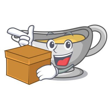 Kutu sos tekne çizgi film ile lezzetli peynir ile