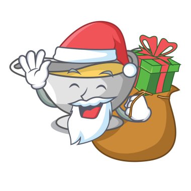 Noel Baba hediye çizgi film sos tekne ile krema sos ile