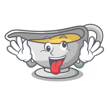 Deli çizgi film sos tekne krema sos ile