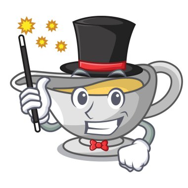 Sihirbaz çizgi film sos tekne krema sos ile