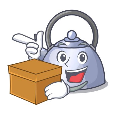 İçecek yapmak için su ısıtıcısı karakteri ıslık kutusu çelik ile