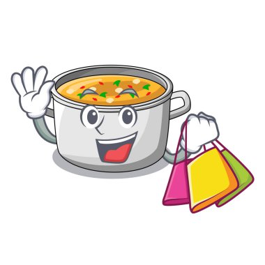 Çizgi film tavuk çorbası pot yemek için alışveriş