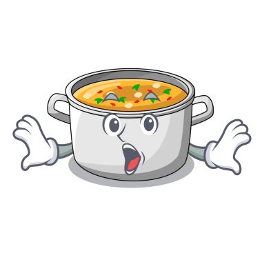 Maskot izole çorba pot pişirme şaşırttı