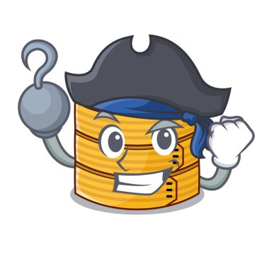 Bambu gıda aracı için haşlanmış korsan karakter