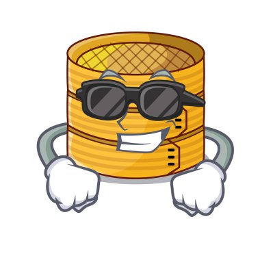 Süper cool çizgi film geleneksel bambu buharda pişmiş yemek için