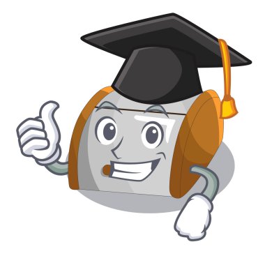 Mezuniyet karakteri modern plastik ekmek kutusu kutusunu