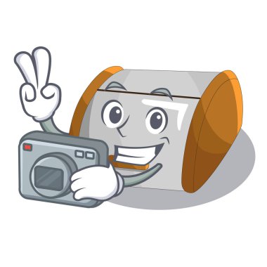 Fotoğrafçı konteyner yiyecek ekmek kutusu deposundaki