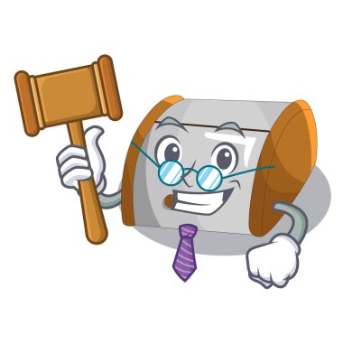 Maskot izole konteyner yiyecek ekmek bin Yargıç