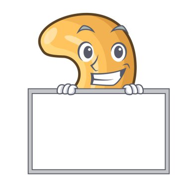 Yönetim Kurulu karakter kaju fıstığı öbek üzerinde çizgi film ile sırıtarak