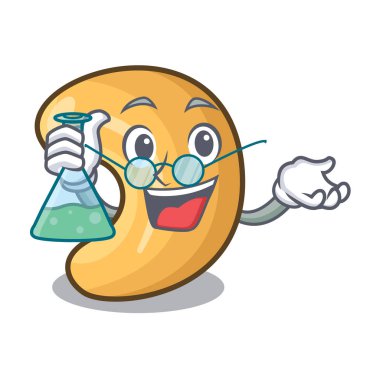 Profesör kaşu fındık karikatür kavrulmuş tuzlu