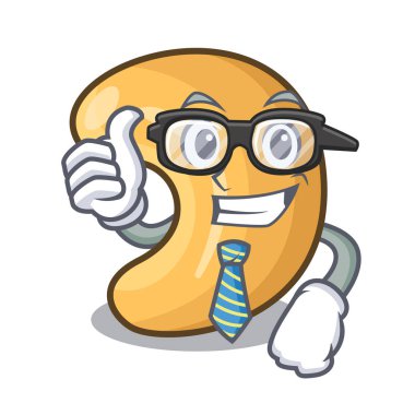 İşadamı kaşu fındık karikatür kavrulmuş tuzlu