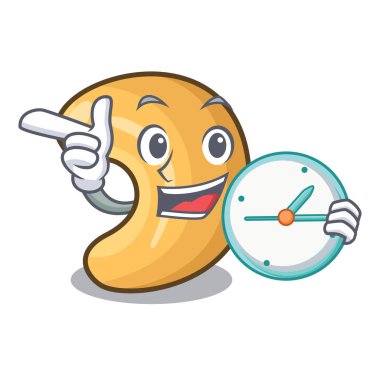 Saati ile kaşu fındık tuzlu karikatür kavrulmuş.