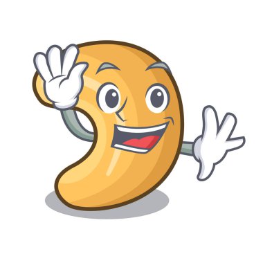 Karikatür kavrulmuş tuzlu fındık kaşu sallayarak