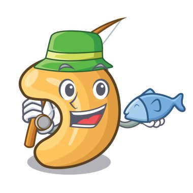 Kaju fıstığı sıcak balık tutma tablo karikatür pişmiş