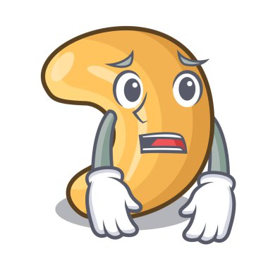 Tablo karikatür korkuyor kaju fıstığı sıcak pişmiş