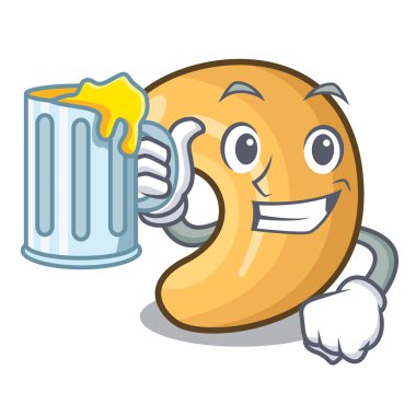 Suyu ile kaşu fındık sıcak tablo karikatür pişmiş.