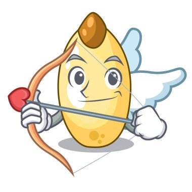 Aşk tanrısı sedir fındık üzerinde çizgi film ahşap masa