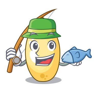 Balık tutma sedir çam fıstığı bir karikatür