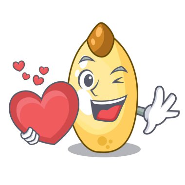 Kalp sedir çam fıstığı ile bir karikatür