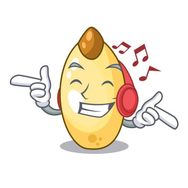 Dinleme müzik sedir çam fıstığı bir karikatür