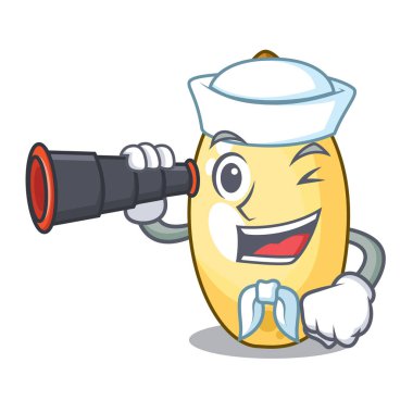 Denizci ile dürbün sedir çam fıstığı bir karikatür