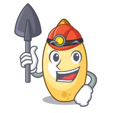 Madenci sedir çam fıstığı bir karikatür