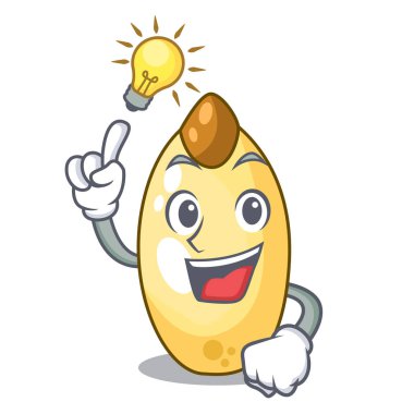 Maskot izole bir fikir sedir çam fıstığı var