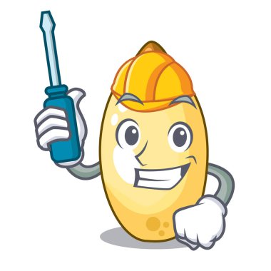 Otomotiv sedir çam fıstığı maskotu izole